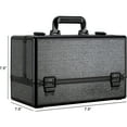 thumbnail image 3 of VER Beauty Makeup Train Case 6-Tier Aluminum Lockable Organizer, Black, 3 of 6