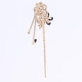 thumbnail image 4 of Palillo de Palillo de cabellero de flor de material cristal, Horquilla Colgante, Pasador de Moño, Soporte para Moño con Borlas para Mujeres, Niñas Y Mujeres , Púrpura, 1 Yinane Palillos chinos para el cabello para damas, 4 of 4