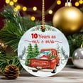 thumbnail image 6 of Wedding Anniversary As Mr & Mrs Christmas Ornament, Personalized Happy Married Anniversary Ornament, Custom Red Truck Ornament Christmas 2025, Gift for Husband Wife Married, Parents Xmas Décor 0nUH8s, 6 of 6