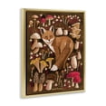 thumbnail image 3 of Stupell Industries Fox & Cottage Mushrooms Animals Painting Gold Floater Framed Canvas Art Print Wall Art, 17 x 21, 3 of 9