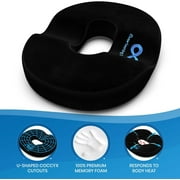 Everlasting Comfort Donut Pillow 2-in-1 Ergonomic Memory Foam Seat Cushion & Hemorrhoid Pillow
