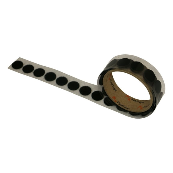 FindTape 3/4-inch Diameter Hook and Loop Self-Adhesive Dots: 50 per roll /  Loop-Side Only (Black)
