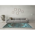 thumbnail image 3 of Ahgly Company Indoor Rectangle Persian Light Blue Traditional Area Rugs, 8' x 12', 3 of 4