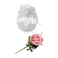 thumbnail image 1 of Bolso de novia con ramillete de flores de rosa y clip para graduación Bolso de novia rosa rosa, 1 of 9