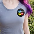 thumbnail image 2 of Different Not Less Autism Puzzle Pieces Pinback Button Pin, 2 of 4