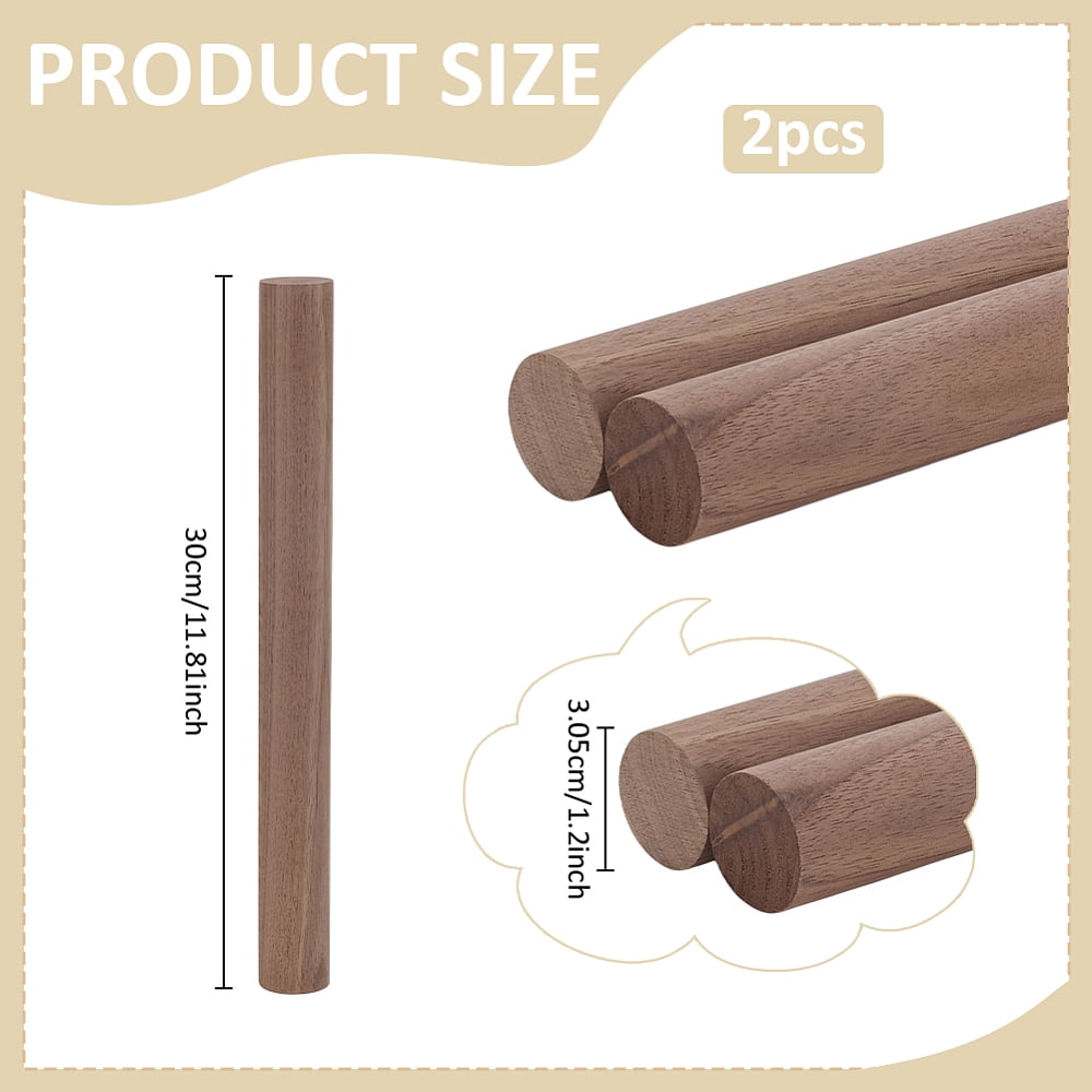 Black Walnut Wood Sticks Craft Sticks Tan 300x30.5mm