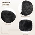 thumbnail image 3 of Women's Winter Faux Fur Hat, Warm Russian Style, Furry Bucket Headwear, 21.3-22.8 in Circumference, 3 of 5