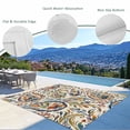 thumbnail image 3 of Paisley Flower Outdoor Rug for Patio/Deck/Porch, Non-Slip Large Area Rug 3 x 5 Ft, Spring Watercolor Vintage Floral Leaf Plant Indoor Outdoor Rugs Washable Area Rugs, Camping Rug Carpet Runner, 3 of 8