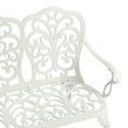 thumbnail image 5 of Homefun Cast Aluminium Butterfly Garden Bench, White, 5 of 5