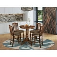 thumbnail image 4 of East West Furniture EDCH5-MAH-C 5 PC counter height set - high Table and 4 Dining Chairs., 4 of 4