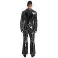 thumbnail image 2 of Sxiwei Mens Movie Star Jumpsuit Sequins Singer Dancer Leotard Bodysuit Halloween Fancy Dress up Black XL, 2 of 7