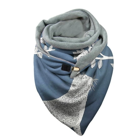 

Dadaria Winter Scarf for Women Cold Weather Women Winter Print Button Soft Wrap Casual Warm Scarves Shawls D Women