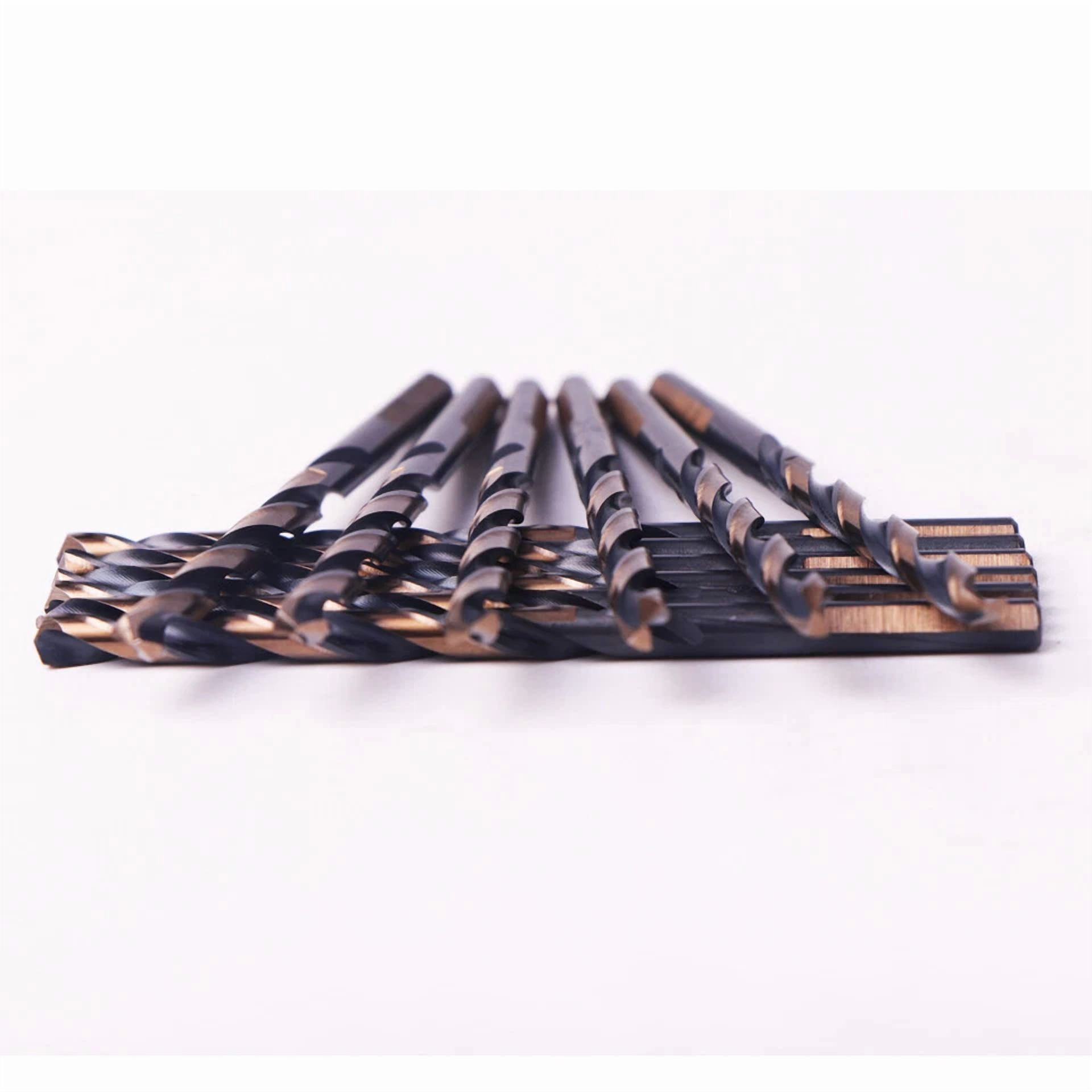 CRESTIN- Drillforce 12Pcs 5/32" Black Gold Drill Bits Set Hss Metal Woodworking Drill Bit