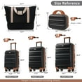 thumbnail image 3 of Hardshell ABS Luggage Set - Carry-On Suitcases with Dual Spinner Wheels,Check-In Sizes for Travel & Business, 3 of 7