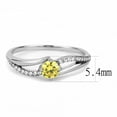 thumbnail image 2 of High polished (no plating) Stainless Steel Ring with AAA Grade CZ in Topaz for Women Style DA118, 2 of 5