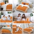 thumbnail image 5 of 3 Piece Burnt Orange Geometric Duvet Cover Set Full Size, Microfiber Comforter/Quilt Cover with Corner Ties and 2 Pillowcases, Country Greece Key Art All Season Soft Bedding with Zipper Closure, 5 of 8