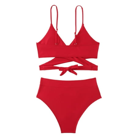Women s Sexy Bandage Bikini Set Bikini Competition Jewelry Bikini Sarong Bandeau Top Bikini Silk Bikini Womens Wrap Bikini Retro Bikini Bandeau Bikinis for Women Bikini Underwear for Women Padded