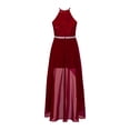thumbnail image 3 of inhzoy Kids Girls Floral Lace Dress Shiny Rhinestone Formal Dance Romper Gowns, 3 of 5