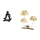 thumbnail image 5 of Escultura abstracta de escritorio con diseño de pensamiento, figura decorativa de metal con flores y hojas. Figuras de arte para el hogar con diseño h, 5 of 8