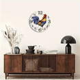 thumbnail image 4 of VOCOO 10" Round Wooden Rooster Wall Clock, Silent Non-Ticking Rustic Farmhouse Clock for Kitchen, Home, Office, 4 of 6