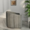 thumbnail image 5 of SEYNAR Mid Century Pumpkin-Designed Swivel Cuddle Barrel Sofa Chairs,360 Degree Swivel Armchairs for Living Room,Adult(Grey), 5 of 10