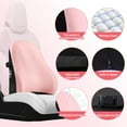 thumbnail image 6 of Memory Foam Seat Waist Pillow, for Office Chair, Car, Game Chair - Lower Back Pain Relief & Posture Support (Pink), 6 of 6