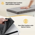 thumbnail image 5 of Gianna 28 Inch Shoe Storage Bench，Shoe Organizer Cabinet with Padded Seat Cushion, 4 Doors, Adjustable Shelf for Entryway, White, 5 of 7