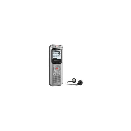 Philips - VoiceTracer Digital Voice Recorder 8GB DVT2050 - Light Silver & Black