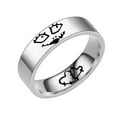 thumbnail image 2 of MAVLLY Jack and Sally Ring Titanium Steel Ring Nightmare Before Christmas Ring Gifts Jewelry Valentine Anniversary Birthday Gifts for Couple Women Men (1pcs）, 2 of 10