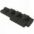 thumbnail image 4 of Modern Oversized Chenille Fabric Sectional Sofa 184cm with 6 Pillows, 4 of 24