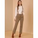 thumbnail image 3 of Pantalones De Cintura Alta Allegra K Marrón XL, 3 of 6