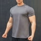 thumbnail image 4 of Blusas y camisas de manga corta y cuello redondo para hombre. Blusas casuales de verano para hombre, de manga corta, de color liso, con cuello redondo, para fitness. Blusas de poliéster para hombre., 4 of 5