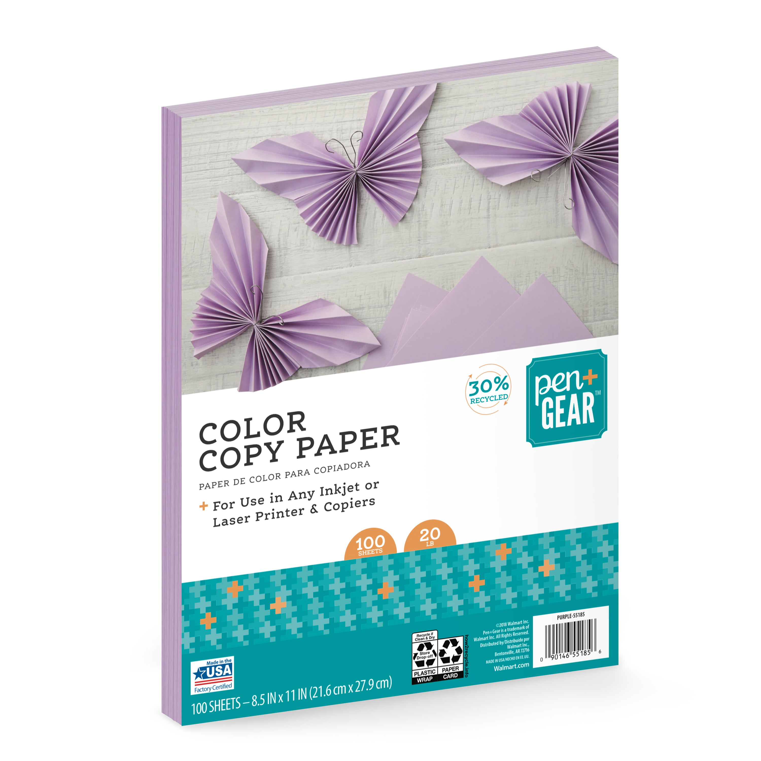 Pen + Gear Colored Paper 100 ct PURPLE