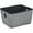 Black, variant on Simplify Large Grommet Storage Bin Basket in Heather Grey Nonwoven