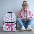 thumbnail image 2 of KUIFORTI Footaball Bow Kids Backpack Durable Boys School Bag with Side Pockets Adjustable Straps Suitable for Elementary Primary Middle Back to School Essentials Gifts, 2 of 7