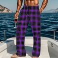 thumbnail image 5 of yillto Men's Pajama Pants Plaid Pjs Loungewear Pants Soft Bottoms with Pockets Drawstring S-XXXL, 5 of 6