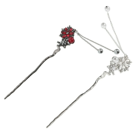 HEANUJJ 2pcs Chinese Dangling Hair Sticks Unique Hair Decorations For Women Daily Wear
