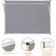 thumbnail image 3 of Large Fabric Bulletin Board/Foldable Notice Board Felt Gray, 60 X 48 Inches, Silver Aluminium Frame, 3 of 6