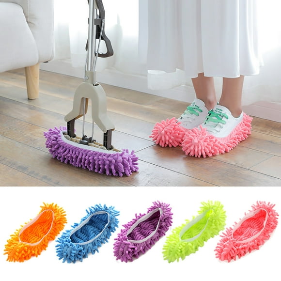 Mop Shoe Cover,5PCS Mop Slippers Chenille Dust Mops Socks Sweeping Tool Next-Gen Design