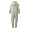 thumbnail image 5 of Mercatoo Youth Po𝐥ar Fleece Cute Ears Jumpsuit S𝐡erpa Thicked Warm Bodysuits with Hooded Teen Girls Winter Plush R𝐨mper, 5 of 6