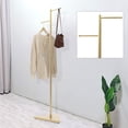 thumbnail image 6 of Miumaeov 2 Hooks Gold Coat Rack Freestanding Coat Hanger Stand Shelf Storage Retro Style, 6 of 10
