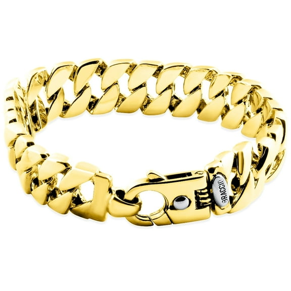 Pompeii Men's Cuban Link 14k Gold (134gram) or Platinum (217gram) 15mm Bracelet 15" (,)