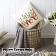 thumbnail image 6 of Farmhouse Easter Home Decor Pillow Covers 18x18 Set of 2, Spring Easter Bunny Carrot Decorative Throw Pillows 18 x 18, Vintage Easter Outdoor Porch Decor Pillows (without Pillow Inserts), 6 of 6