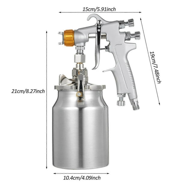 Paint Sprayer Set Ergonomic Handle Adjustable Valve High Volume Low Pressure Pneumatic Spray Gun With 1000ml Spray Can