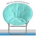 thumbnail image 6 of Mainstays Faux Fur Saucer Chair, Aqua, 6 of 8