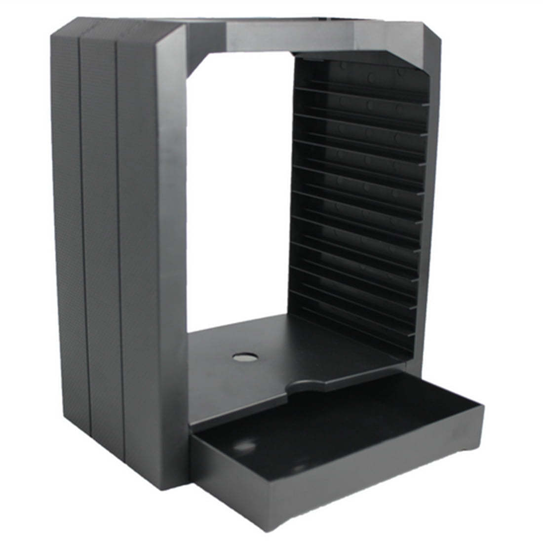 Durable PS4 Accessories Organizer Box PS4 Chassis Panel Games Disc Storage Holder Black