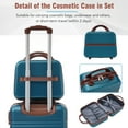 thumbnail image 3 of NIGSQJB Hardshell Luggage Sets 3 Pieces, 12"/20"/28" Lightweight Luggages with TSA Lock & Spinner Wheels & Cosmetic Case, Carry On Suitcase Set for Travel, School, Busniess, Blue, 3 of 8