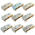 thumbnail image 4 of Shengyu 1/2/3/5 Cotton Linen Tablecloth Rectangular TV Cabinet Coffee Desktop Fringe Waterproof Table Cloth for Dining Hall Garden 50*145cm,Island/Beige coffee 1 Pc, 4 of 6