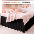 thumbnail image 6 of SGI Bedding Dorm Bed Skirt Twin-XL 32 Inch Drop – No Lift Easy Install Wrap Around, Extra Long Elastic Dust Ruffle, Wrinkle & Fade Resistant Microfiber, College Dorm Bedskirt Black, 6 of 8