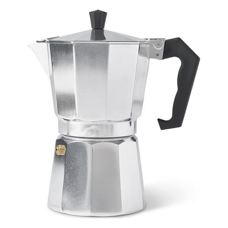 

Espresso Maker Italian Coffee Make for Strong Freshly Brewed Espresso Coffee6-Cup Moka Pot (Silver)